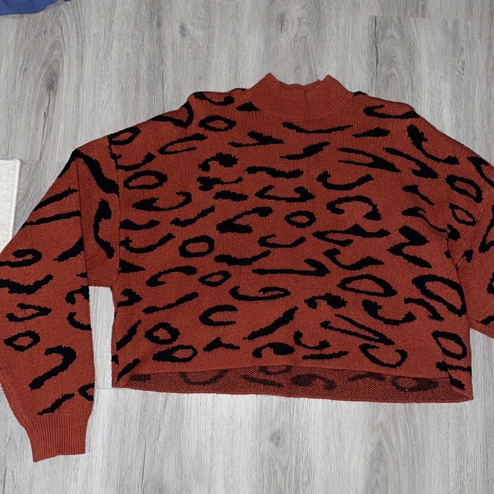 Knit mock neck sweater